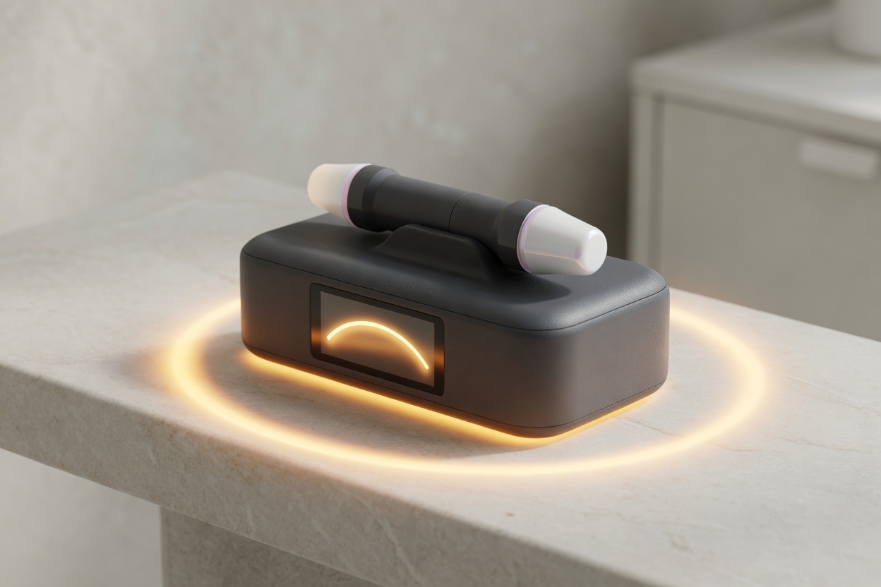3D concept of the unit with a ring of light standing in for a mobile hotspot